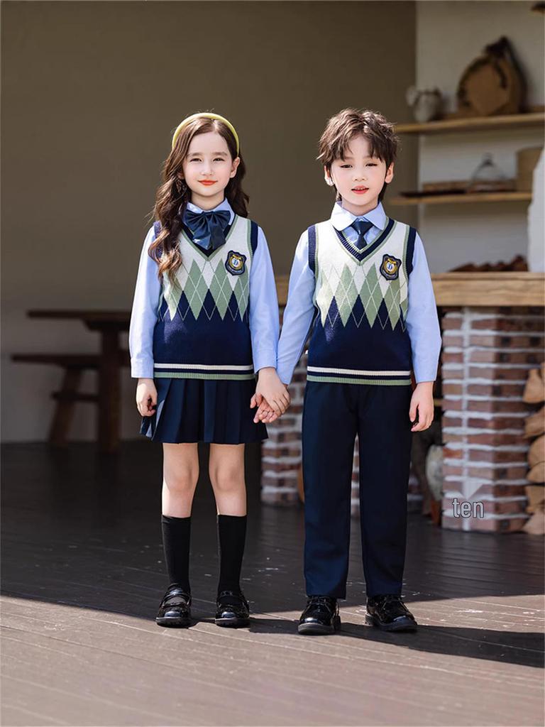 Britisch-inspirierte Grundschul- und Kindergarten-Chorauftrittsuniformen für Frühling und Herbst