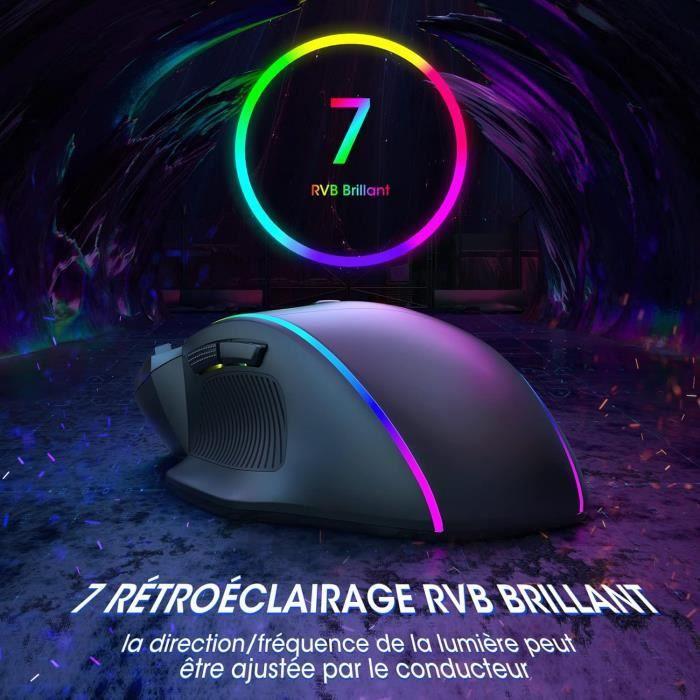 Souris Gaming Droitier Pour PC Dacoity 8 Boutons Programmables 8000DPI Adjustable Souris De Jeu Ergonomique Avec Fire Button Haut