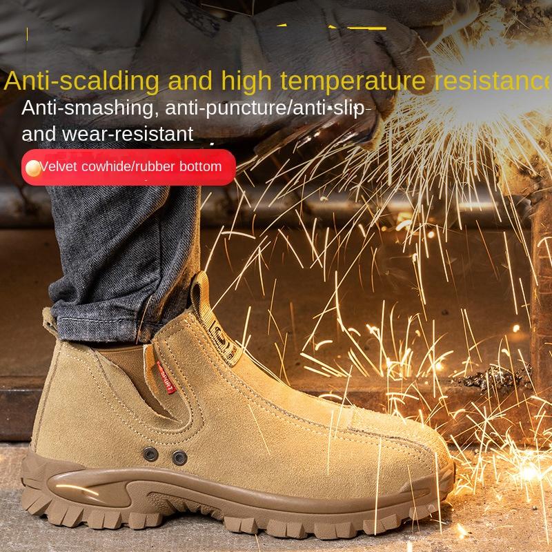 Arbeitsschuhe Herren Anti-Stoss, Durchtrittsicher, Atmungsaktiv, Leicht, Abriebfest und Hochtemperaturbeständig Schweisser