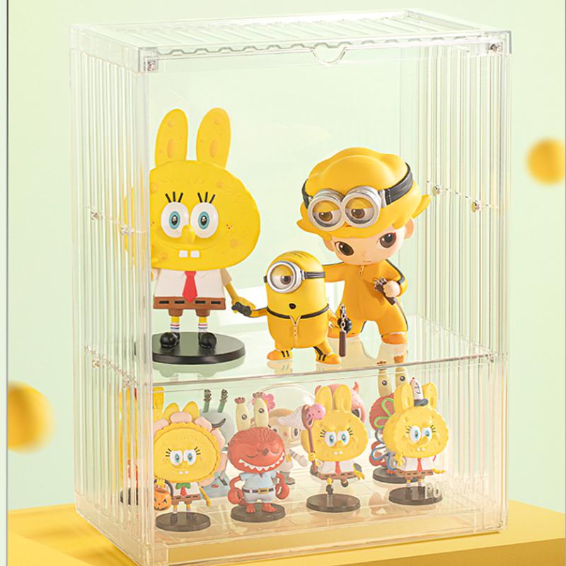 New POP MART Container Doll Figure Transparent Display Case Model Accessories 220500136-1