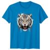 White Tiger Head Big Cats Animals Unisexs Tshirt Roaring Graphic Tee