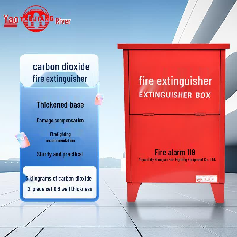 Yaojiang A0028 Dual 3kg CO2 Fire Extinguisher Cabinet