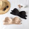 Kaka Thin Glossy Strapless Push-Up Invisible Bra for Women