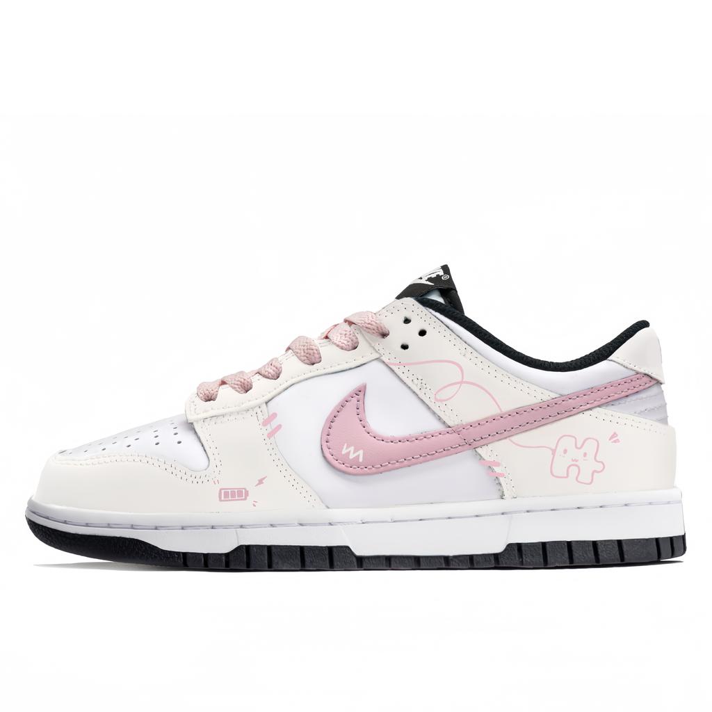 Nike Dunk Low top Skateboard Shoes Unisex Pink White CW1590-100(Team342-)