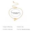 26 English Initial Letter Bracelets for Lovers Women Men DIY Personalized Name Alloy Heart-shaped Bracelets Jewelry Anniversary