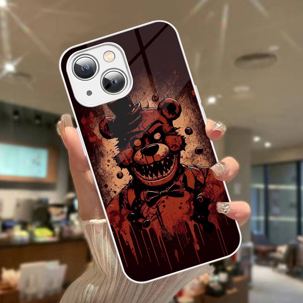 

F-FNAF Five-nights-At-Freddys For iPhone 14 13 12 Mini 11 Pro XS Max X XR 14 Plus Tempered Glass Cover iphone 14 plus