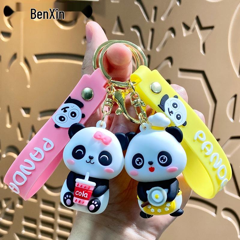 Cute Cartoon Panda Keychain Pendant for Bags & Cars