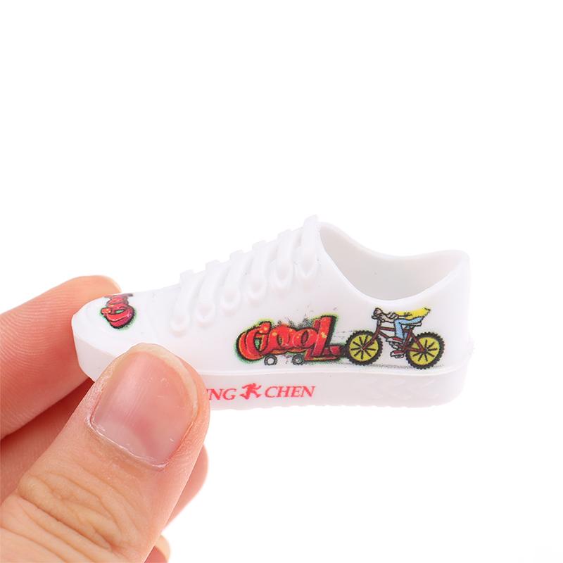 Finger Toy Shoes Mini Skateboard Shoes Sports Shoes Finger Scooter Kids Toy Gifts