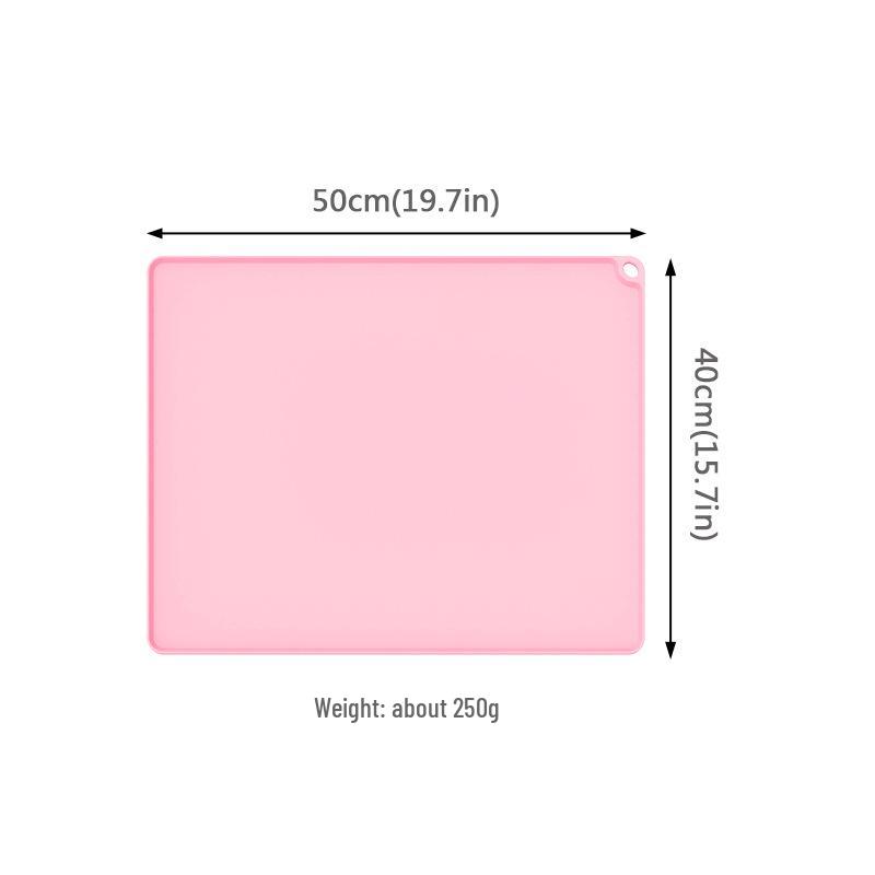 

Anti-Spill Non-Slip Waterproof Easy-Clean Silicone Pet Food Mat 50x40 cm