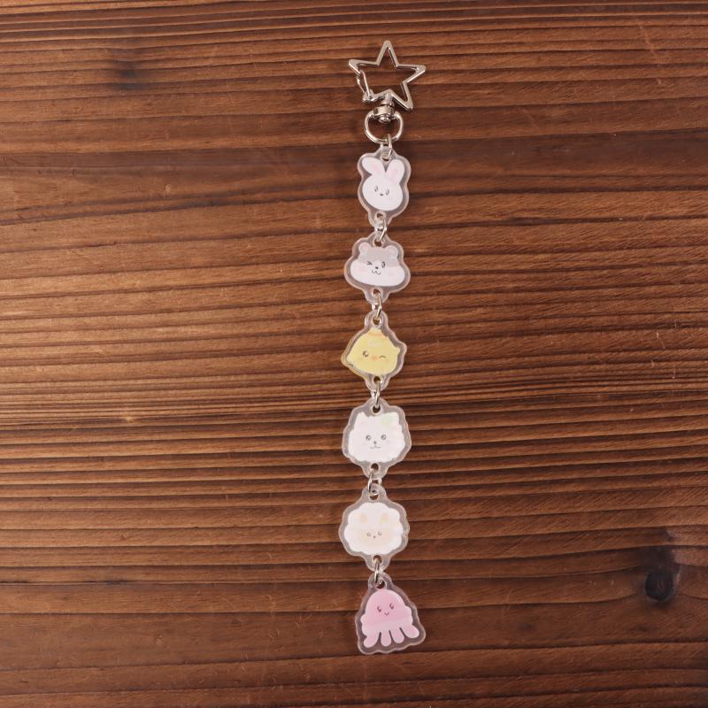 

2025 Anime Acrylic Kpop Keychain Accessaries Cartoon Pendant Cute Creative Bag Charm Car Keyring Friends Fans Gifts