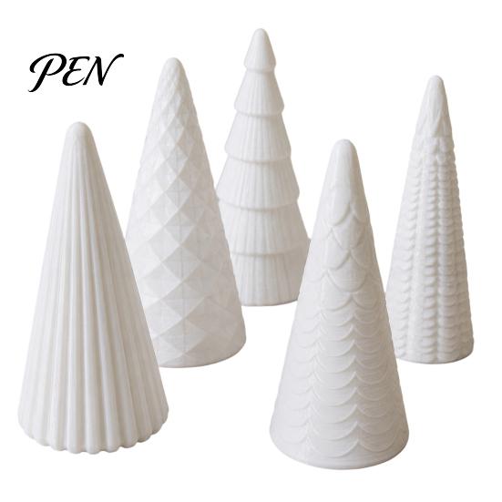 Reusable Holiday Accents 5Pcs Illuminated Christmas Tree With/No LED Lights, Nordic Style Luminous Modern Minimalist Home Ornaments Tabletop