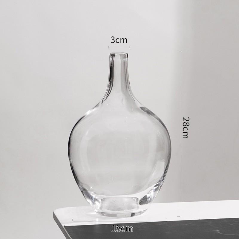Transparent glas hydroponisk vas för blomsterarrangemang - Japansk klockblomma & Andromeda