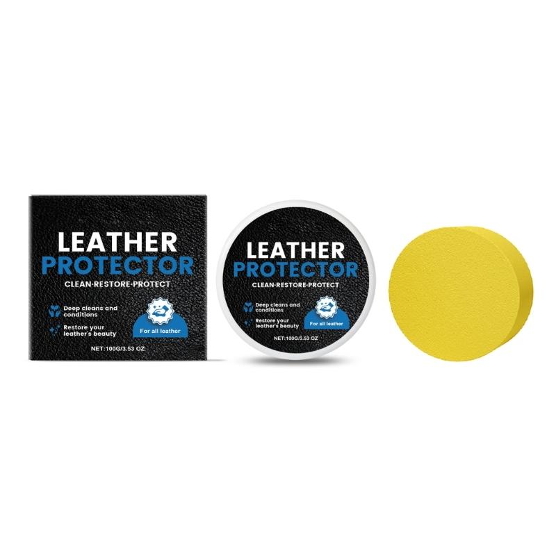 

100g Leather Restoration Cream Leather Repair Balm set for Color Repair & Shine Enhancement On Car Seats Sofas Shoes 1