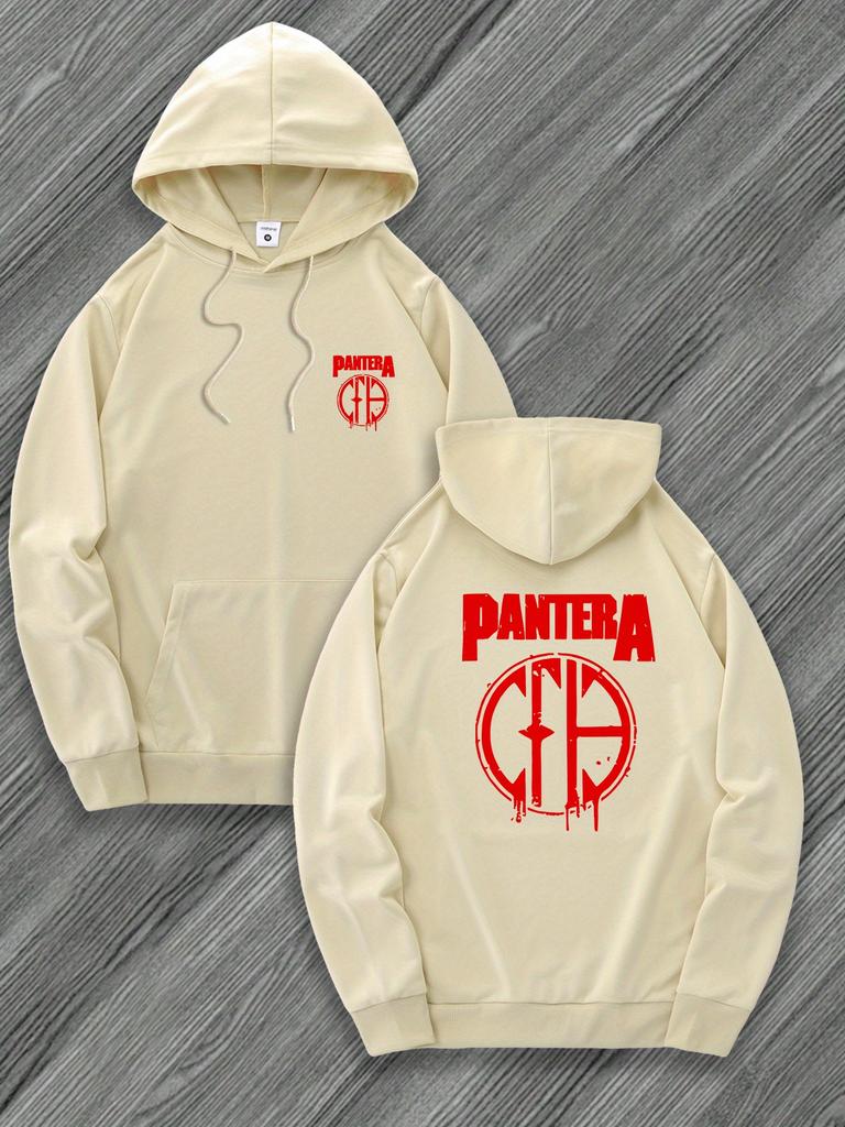 Lässiger Herren-Hoodie mit aufwendigem rot-schwarzem geometrischem Muster, Kängurutasche und taillierter Passform. Stilvoller Freizeit-Hoodie.