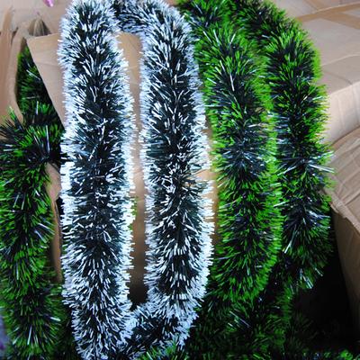 200cm Colorful Christmas Decoration Bar Tops Ribbon Garland Christmas Tree Ornaments White Dark Green Cane Tinsel Party Supplies