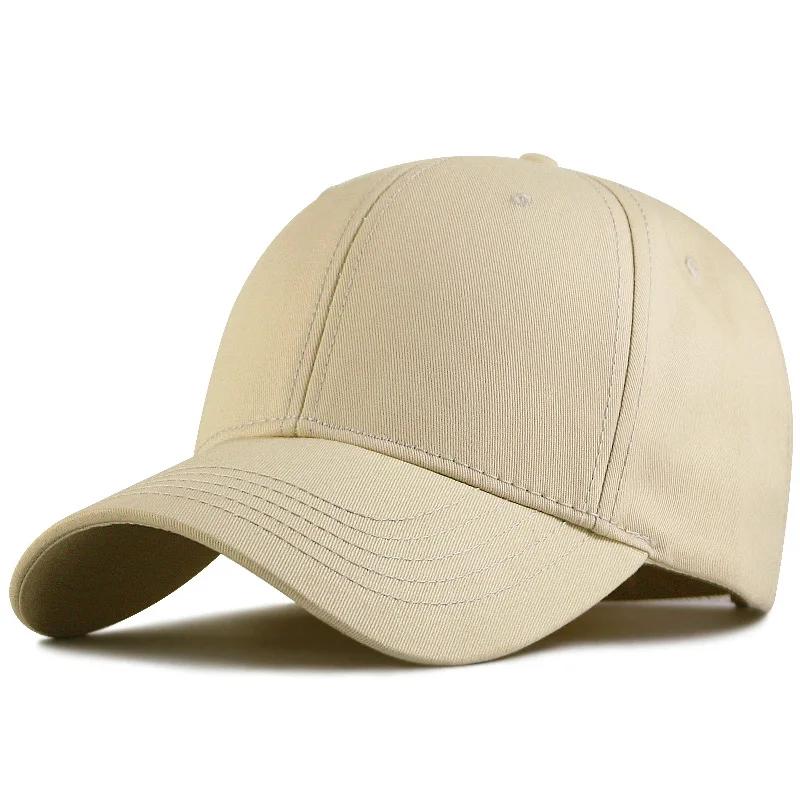 Chapeaux de Sport Uni en Coton Solide pour Homme Casquette de Soleil Unie pour Dame Casquettes Snapback Hiphop Casquette de Baseball pour Tête Large 57-60cm 61-68cm