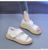 Fashion Open toed beach women's shoes are fashionable breathable comfortable Summer new thick soled casual soft soled beach shoes