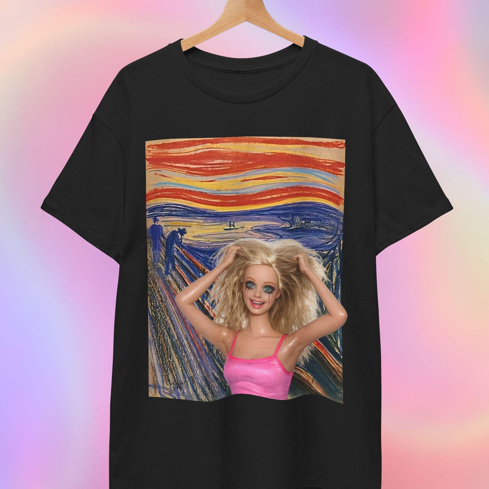 Funny Doll Scream T shirt | Doll Meme, Art Parody XL