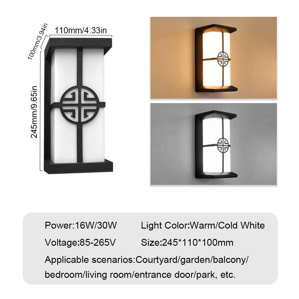 LED Wall Light Outdoor Presence Sensor Lamp Waterproof AC85-265V LED Wall Light Stairs Garden Porch Balcony For Home Accessories