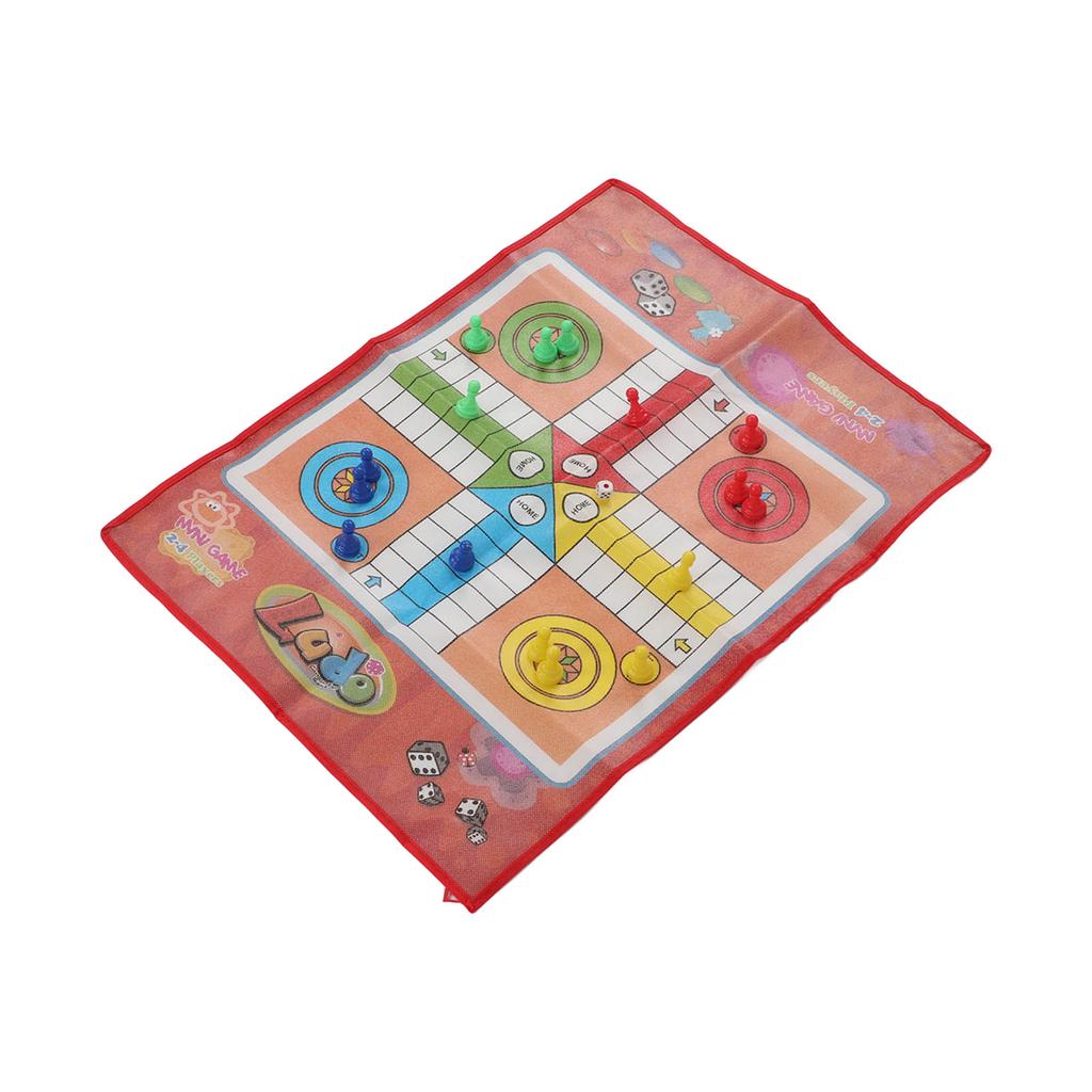 Plastic Flying Chess Game Set Non Woven Fabric Roll Up Chess Board Game Educational Toys