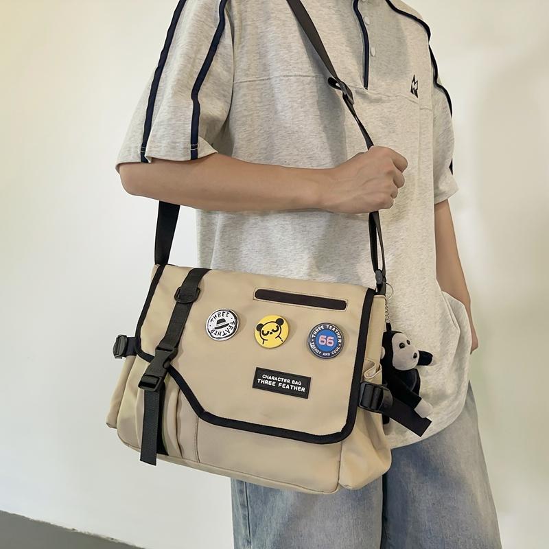 Men's Shoulder Bag Campus Student Classes Bag Women Large Capacity Crossbody Bag