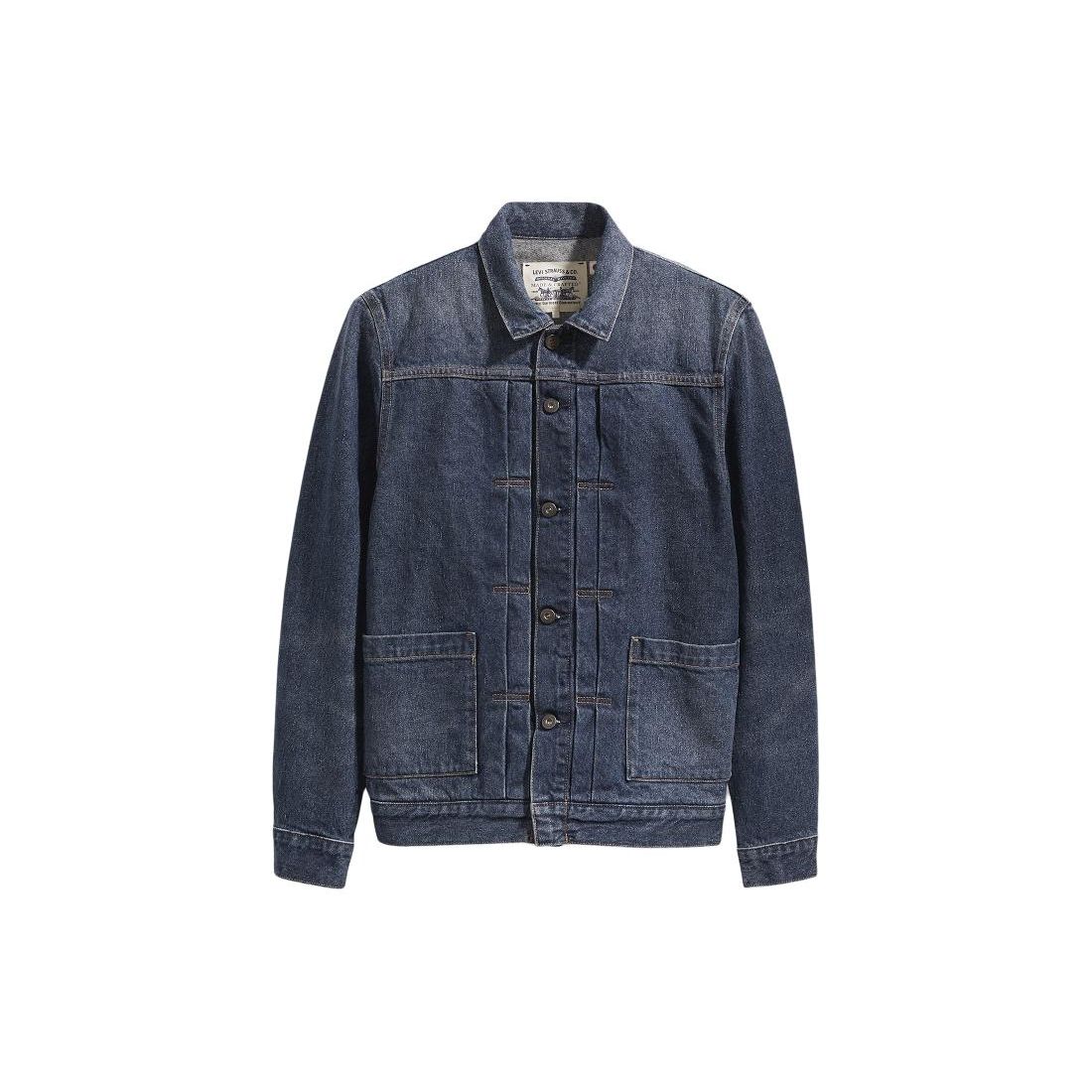 

Levis Серия Midnight Blue Label Однотонная Удобная Повседневная Джинсовая Куртка с Длинным Рукавом Мужская Куртка 28943-0017 L