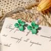 Silver needle small fresh flower stud earrings women's new small temperament simple versatile earrings