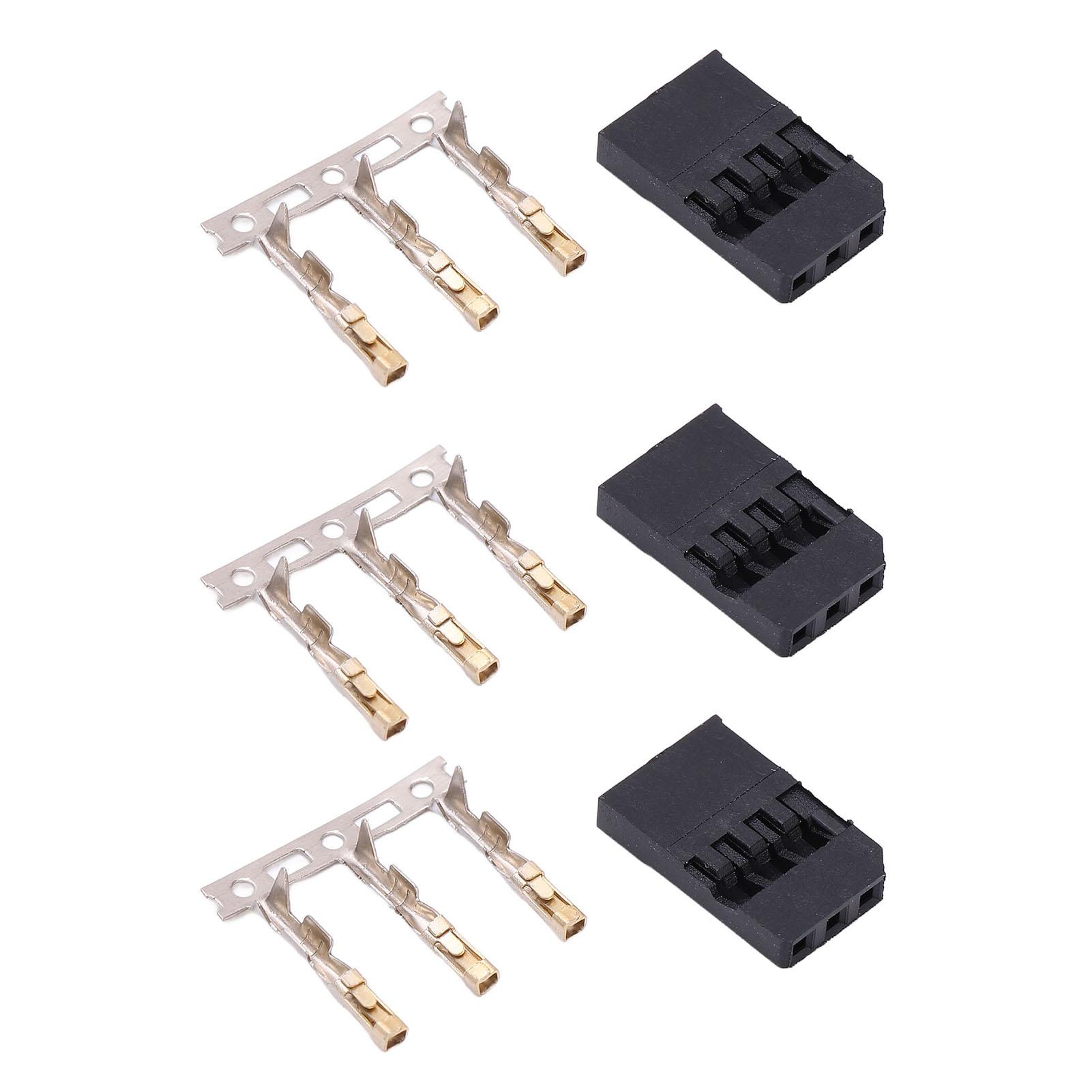 

100 Sets 3 Pin Female and Male Plug Housing Crimp Terminal Connector Kit Compatible for JR