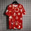 Merry Christmas Festival Funny T-shirt For Men Full Print Santa Claus Reindeer Graphic Xmas Themed Short Sleeve T Shirt 2026