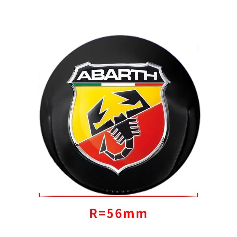 4pcs Car Wheel Center Hub Center Cap Rim Hub Dustproof Cover Emblem Sticker for Abbas Stilo Ducato Abarth Fiat Punto124/125/500