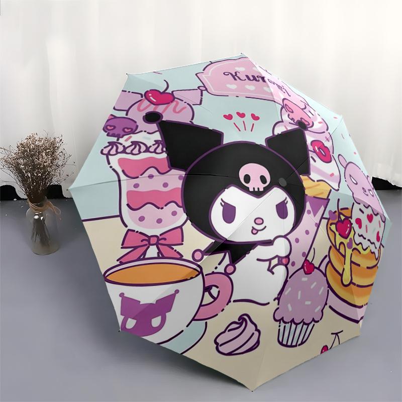 1pc Kuromi Umbrella - Automatic Opening/Closing, Portable Folding Design, 8-Bone Iron Frame, Outdoor Umbrella, Festival Gift, Suitable for Fans, Trave