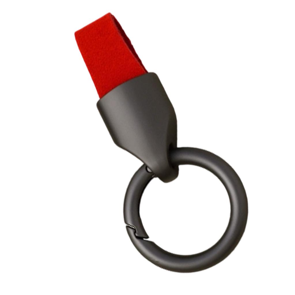 Leather Keychain Ergonomic Grip Design Metal Keyring Accessory for Daily Carry Metal Construction Key Holder