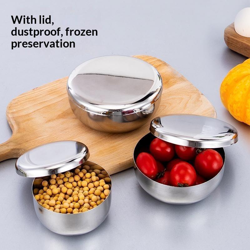 Stainless Steel Food Storage Containers With Airtight Lids And Rust Proof Feature Perfect For Kitchen Storing Spices Snacks