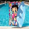 Sexy Doll Print Beach Towel Design, Soft, Lightweight. for Home Bathroom, Spa, Pool, Yoga, Surfing, Camping, Gift for Family, Friend