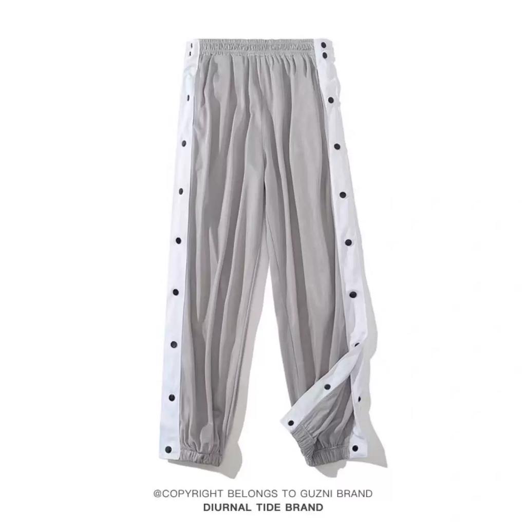 Owen Same Style Row Button Pants Appearance Warm-up Training Basketball Shorts Seconds off Full Open Buckle Breathable Quick-Drying Sports Casual