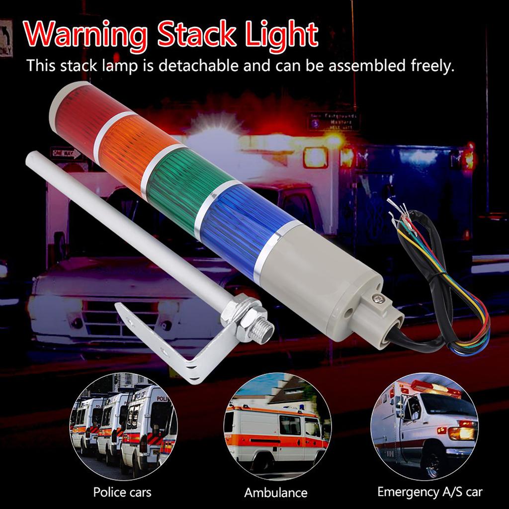 Stack Lamp Red Green Yellow Blue Flash Warning Industrial Signal Light Indicator 110V