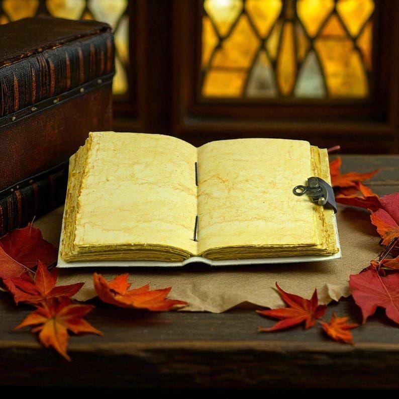 Tree of Life Leather Grimoire Journal: Blank Book of Shadows