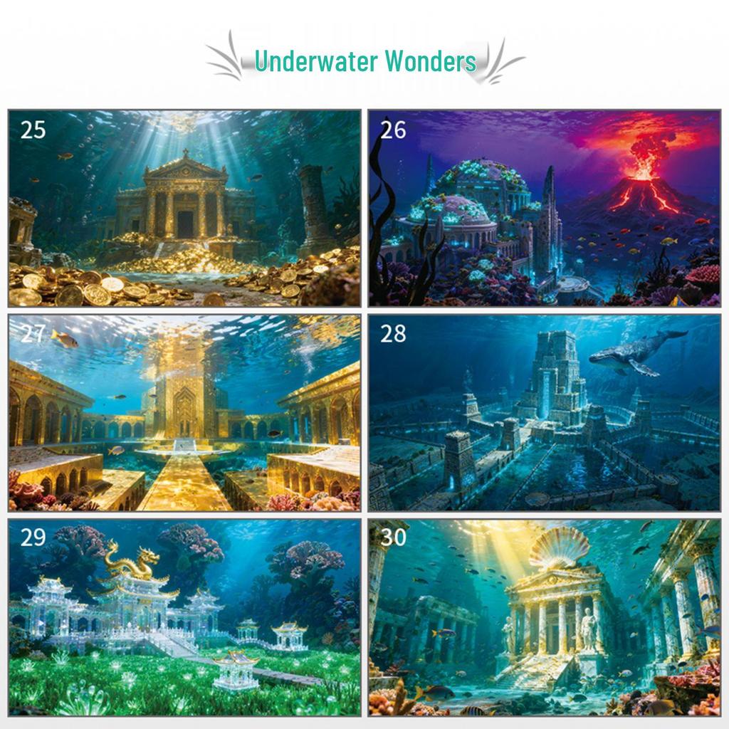 HD Elektrostatischer Aquarium Hintergrund: Kalligraphie & Malerei