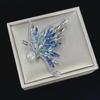 Elegant Gradient Crystal Butterfly Brooch for Women - Luxurious High-End Accessory for Suits and Coats