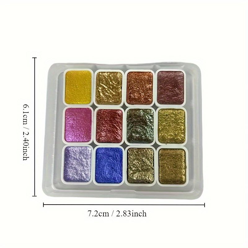 1 Box of Pearlescent Solid Watercolor Handmade Solid Paint Painting Suitable for Adult Artists for Watercolor Painting Pearlescent Watercolor Painting