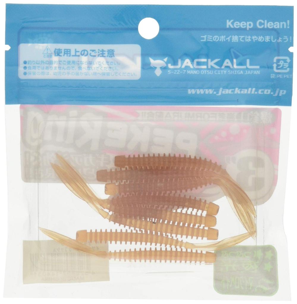 JACKALL Pekering Worm Isome Glow Crush 3-inch