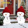 2D Flat 2Pcs Acrylic Christmas Snowman Yard Sign With Stakes, Large Holiday Lawn Decor For Garden Patio Entrance Outdoor Xmas Courtyard Ornament