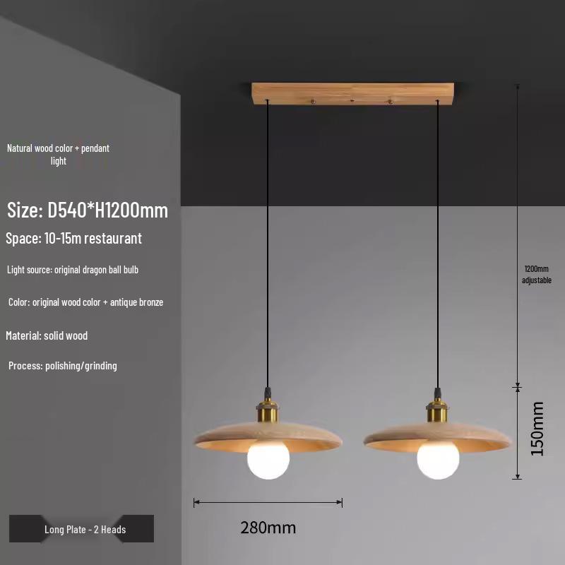 Nordic Solid Wood Pendant Light for Bedroom, Tea Room, Corridor, or Bar