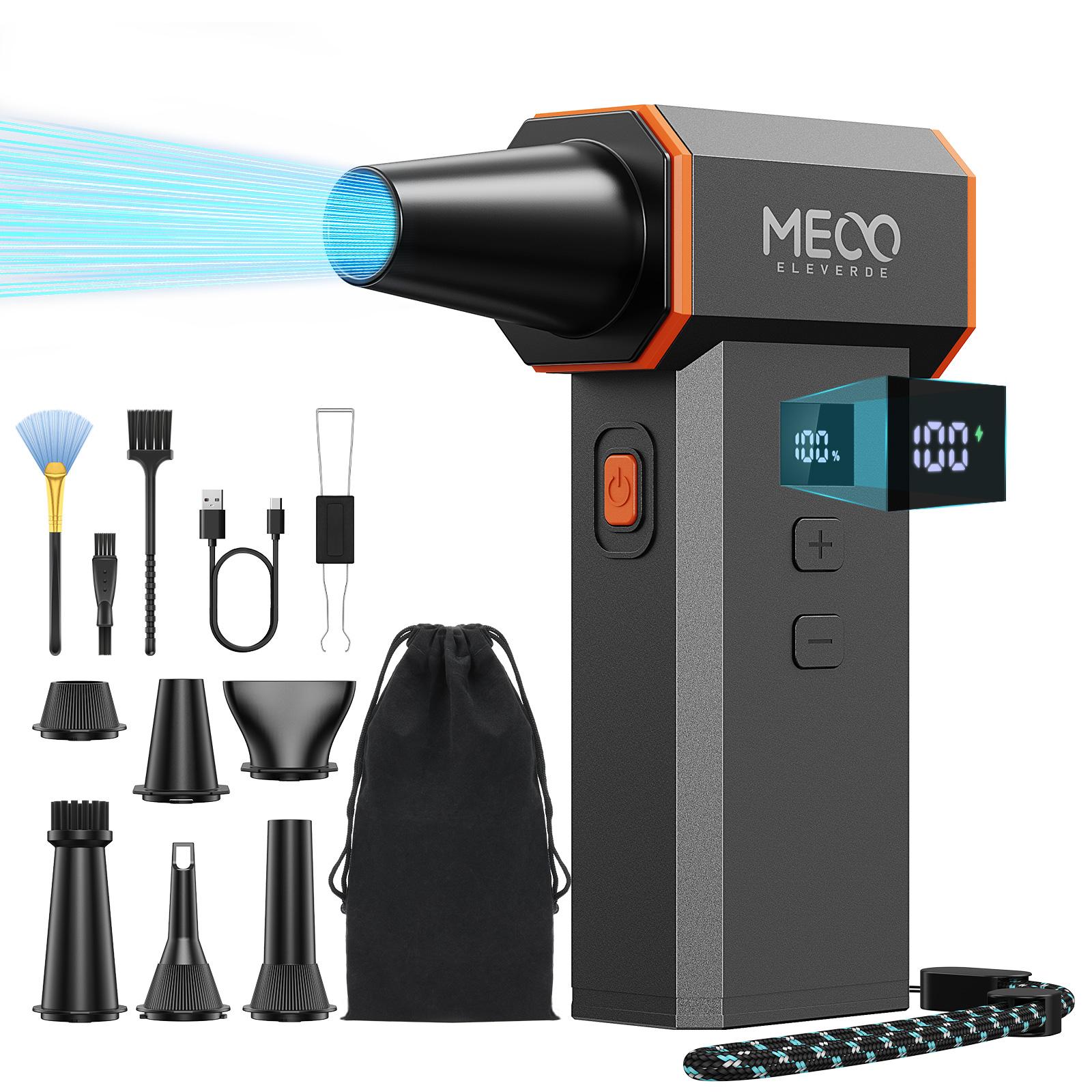 

MECO ELEVERDE ME-CA3 220,000 RPM Electric Air Duster with Stepless Speed Adjustable LED Dual Display Cordless Dust Blower Home помаранчевий