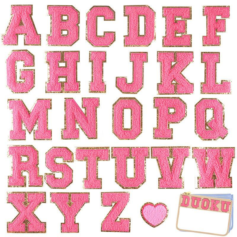 Computer Embroidery Phnom Penh Towel Embroidery Cloth Label English Alphabet Hand Account Diy Patch Accessories Chenier Embroidery Cloth Sticker