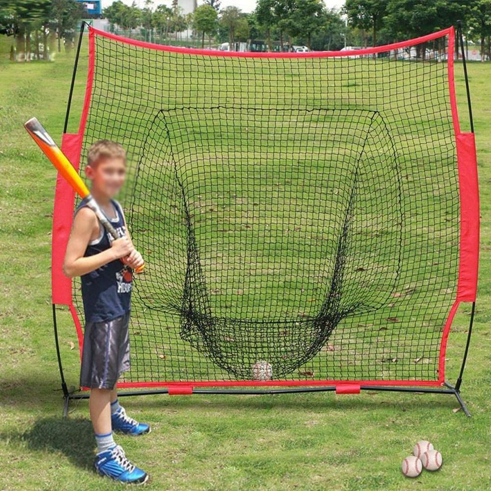 Portable 7*7FT Children Baseball Practicing Net Kid Training Equipment with Bag
