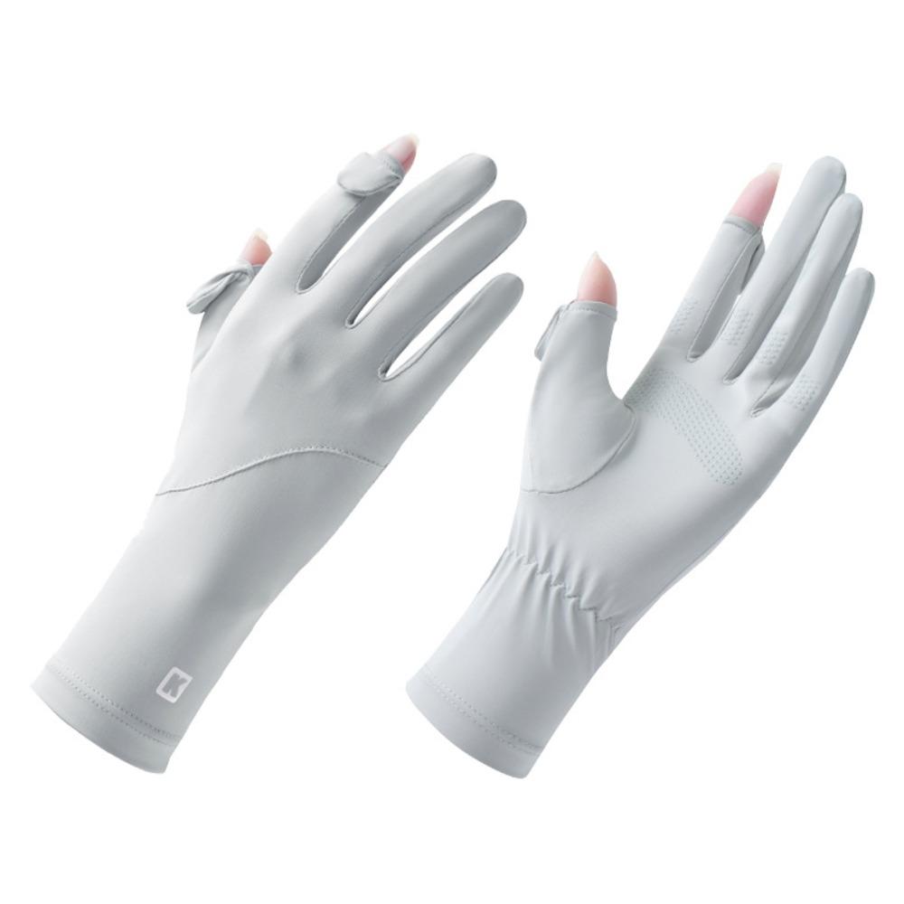 Ice Silk Sun Protection Riding Gloves Anti-UV Summer Driving Gloves Women Sunscreen Gloves  Ladies