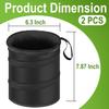 2 PCS Car Trash Can, Collapsible Pop-Up Car Garbages Can, Portable Garbage Bin With Elastic Band, Small Garbage Can For Back Seat Front Seat, For
