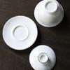 White Porcelain Gaiwan Tea Bowl Set With Lid Saucer Jade Like Ceramic Kung Fu Teacup For Home Office Brewing