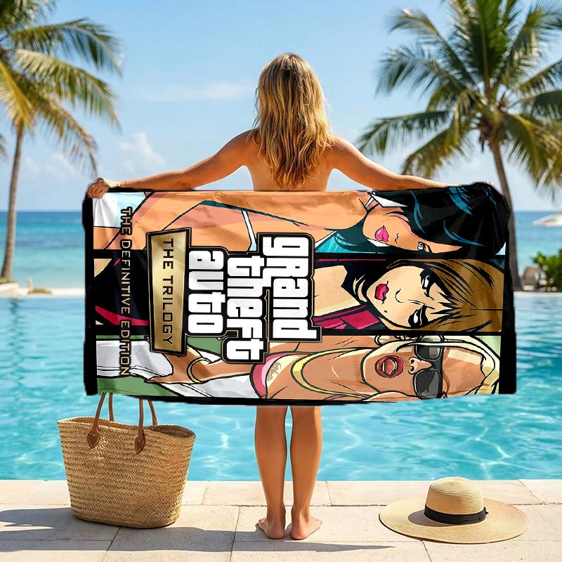 Gta Fashion Beach Towel: Ideal for Summer Adventures Soft, absorbent and quick drying suitable for swimming and bathing